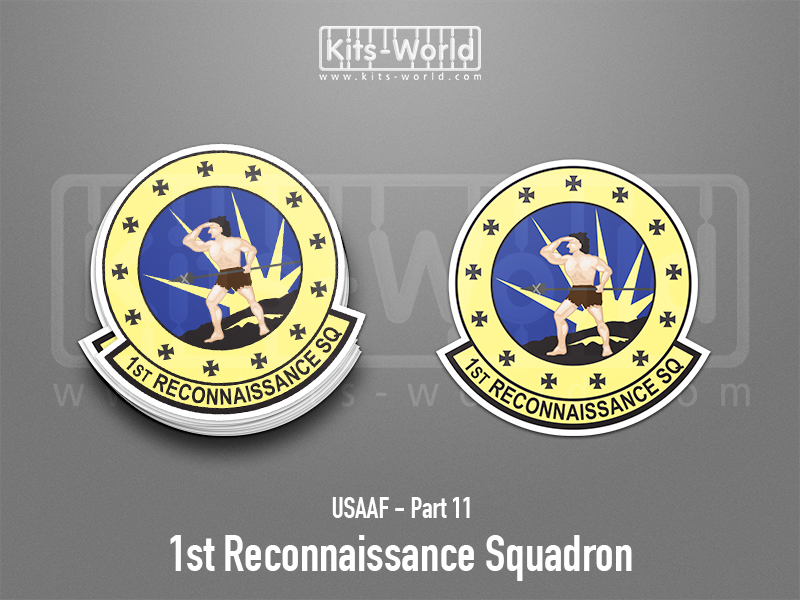 Kitsworld SAV Sticker - USAAF - 1st Reconnaissance Squadron Height: 100 mm 
